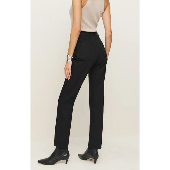 Reformation Cynthia High Rise Straight Jeans Seattle Wash Size 28 - Picture 2 of 10